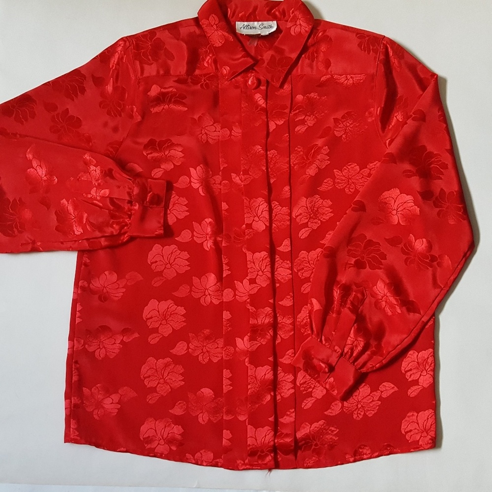 Allison Smith Women's Red Size 10 Blouse